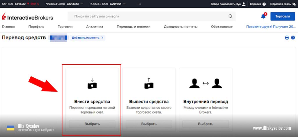 interactive brokers через wise как пополнить